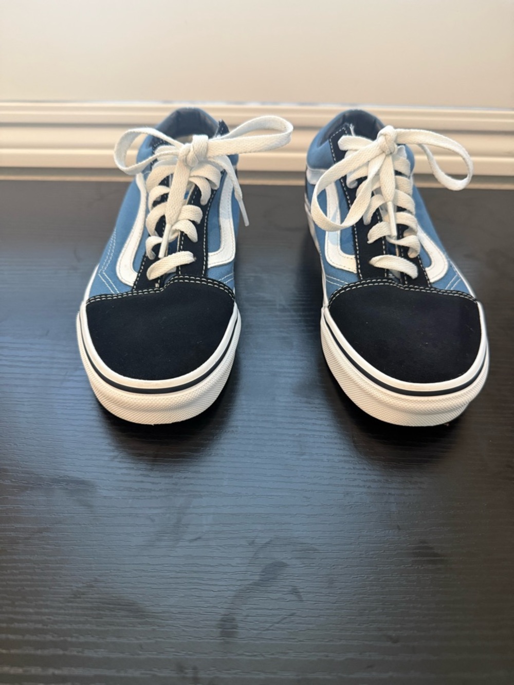 Vans Old Skool Navy and White Skate Shoes